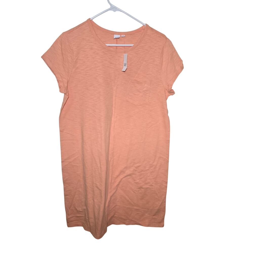 Gap Pocket T-shirt Dress Belle Pink Size Large NWT Casual Summer Cover up - Picture 2 of 7